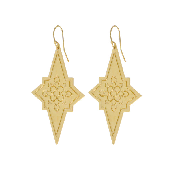 Elysia-Celestial Golden North-Star Earrings