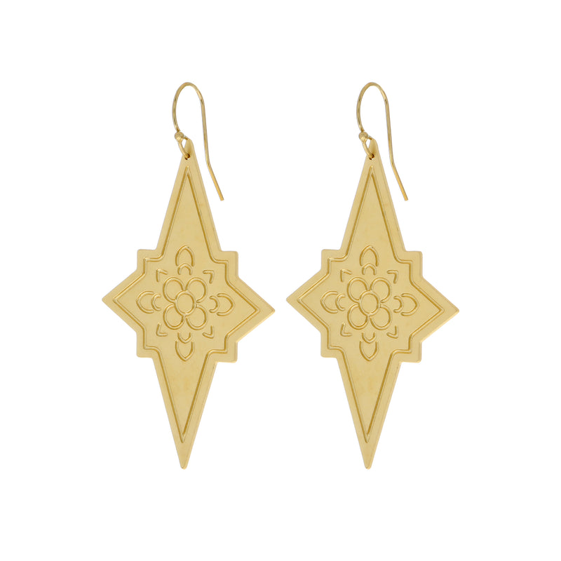 Elysia-Celestial Golden North-Star Earrings