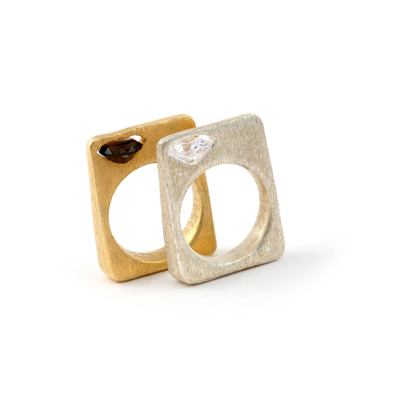Elizabeth- Unique Square Zircon Ring